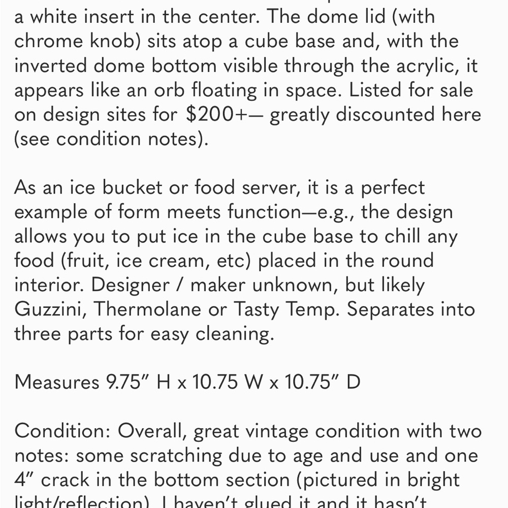 MCM Atomic Mod Ice Bucket/ Server - Picture 3 of 10
